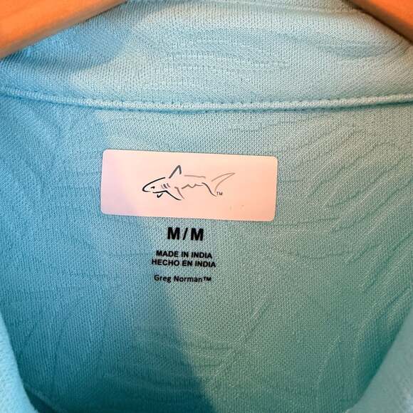 Greg Norman Women's Sleeveless Golf Dress Aqua Blue Leaf Quarter Zip Size M - Picture 5 of 10